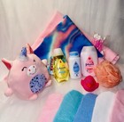 Gifted Spirit Baby Bath Gift Basket - Fuzzy Friends Baby Shower Gift Set