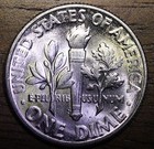 1954 S Roosevelt Dime Ch Bu Luster  90  Silver Us Coin