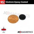 12mm X 2mm Epoxy Coated Super Strong N52 Rare Earth Neodymium Magnet Disc 12x2mm