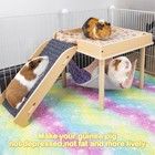Besnew Enlarged Guinea Pig Hammock With Platform And Stairs wooden Small Anim   