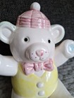 Vintage 1984 Enesco Teddy Bear 7 5  Piggy Bank Figurine  