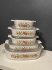 Vintage Corning Ware L   echalote Le Romarin 9 Pc Casserole Baking Dish Set Lids