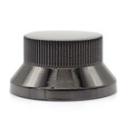 4pcs Black Nickel Metal Hat Top Flat Top Bass Guitar Knobs Push-in Control Knobs