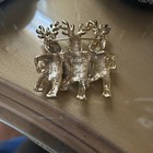 Enamel Reindeer Brooch