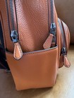 Nwt Coach Mini Court Backpack Buttercup Brown Pebble Leather