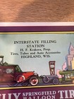 Antique Kelly Springfield Balloon Tires Advertising Ink Blotter Highland Wis