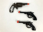Vintage Cap Gun Lot  2  Wyandotte Snub Nose   Early Cast Iron     Parts display