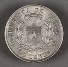 1878 Chile Silver 20 Centavos