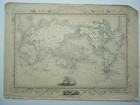 Antique Map Of The World By John Tallis 1851