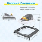 Foldable Baby Walker  Toddler Activity Center Push Walker W 3 Adjustable Heights