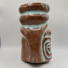 Tiki Tony 2014 Tipsy Brown   Blue Ceramic Tiki Mug Aloha Bar Rare Cocktail 