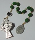 Handmade In The Usa St Patrick Single Decade Rosary With Shamrock Beads