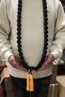 30mm 54 Shaolin Buddha Monk Prayer Mala Black Beads Necklace Kung Fu Suit Rosary