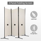3-panel Folding Privacy Screen  6 Ft Portable Room Divider For Separating Spaces