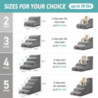 Dog Stairs For Small Dog 22 6  H  Curved Pet Step For Puppy  Older Cat  Medium P