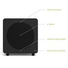 Kanto Sub8 8-inch Sealed Powered Subwoofer  matte Black 
