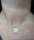 Gold   Oval   St Saint San Michael Miguel Pendant 14k Yellow White Solid  95   