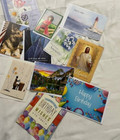 Lot Unused Greeting Cards Over 100 W  Envelopes Thank You  Birthday  Blank  Etc