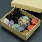 Natural 7 Chakra Stone Orgone Necklace Crystal Quartz Chip Pendant Reiki Healing