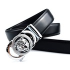 Genuine Leather Mens Ratchet Belt Belts For Men Adjustable Automatic Buckle Li