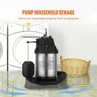 Submersible Sump Pump Water Pump 1 2 Hp 4320gph Steel Basement