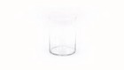 Glass Cylinder Floral Vase 8 Inch Tall 6 Inch Wide Flower Centerpiece Decor