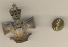 Russian Antique Imperial Military Bronze Badge   1495 