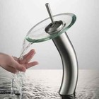 Inello 12  Clear Waterfall Faucet  Brushed Nickel - New