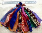 Abb Vintage Silk Sari Yarn 100 Strands 10  Long Ribbon Strips Journal
