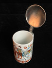 Vintage Kurt Hammer Porcelain German Beer Stein Tankard W  Hinged Metal Lid