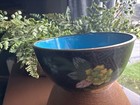Antique Chinese Vintage Brass Painted Bowl Dish Collectible Art Asian Decor