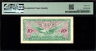 10   Cents Series 641 Mpc Military Payment Certificate - Pmg Choice Vf 35 Epq