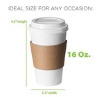 Disposable Coffee Cups With Lids 16 Oz           Pack Of 50 Cold hot Beverage Paper Cu