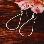 925 Sterling Silver Minimal Earrings Jewelry Earring  Long Teardrop Shape
