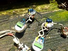 Solderless Les Paul 50s Wiring Harness 500k 5 16 Shafts Itw  027 Blue Drops 