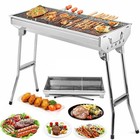 Bbq Grill Barbeque Grill Stainless Steel Outdoor Charcoal Large Portable