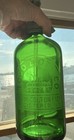 Vintage Green Seltzer Syphon Bottle With Etched Paddleboat    sam Colton Prop Ny   