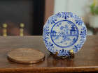 Dollhouse Miniature Artisan Mary Dudley Cowles Porcelain Plate Signed 1 12