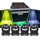 4pcs lot Led 100w Beam Gobo Moving Head Spot Stage Lighting Party Dj Flight Case