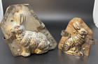 Set Of 2 Antique Tin Rabbit Chocolate Molds Graduated  small  Medium 