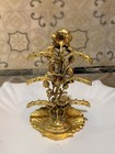 Vintage Matson Ormolu Gold Plated Roses Jewelry Stand 1940   s-1050   s Hollywood 