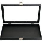 Black Glass Top Jewelry Display Case Showcase Travel Tray 14 75  X 8 25 