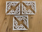 6 Cast Iron Shelf Brackets Antique Style White 6 1 4  X 5 1 4  Corbels Book Wall