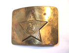 Vintage Ussr Military Brass Belt Buckle Russia Soviet Union Army Hammer Sick 80s
