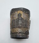 Vintage Metal Hastings Nebraska Shot Galss Souvenir Embossed Court House School