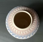Vintage 1970 s Mexican Aztec Etched Pottery Signed Pottery Vase