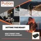 Merino Wool Blanket -87  X 63  Thick Warm Soft Large Bed Throw Great For Camping