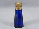 Antique Victorian 19th Century French Cobalt Cut Glass Perfume   Scent Bottle