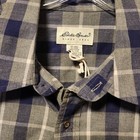 Eddie Bauer Mens Long Sleeve Shirt Size Xxl Blue black Flannel