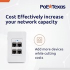 Poe Texas 4-port Gigabit Ethernet Switch For Ip Camera And Wifi Aps - 55 Volts